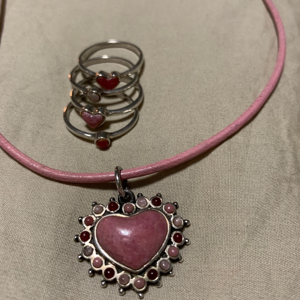 Sterling silver Barse necklace & rings